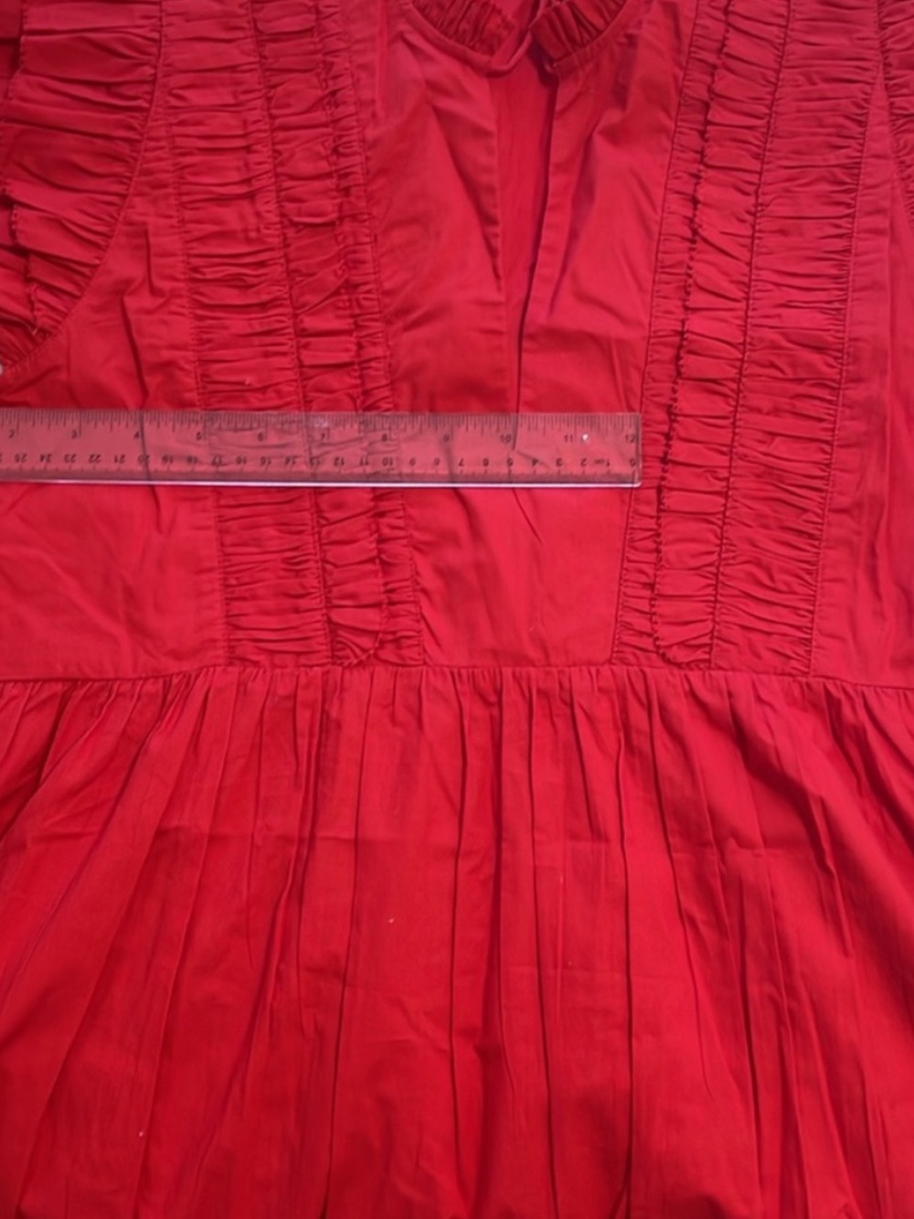 Caroline Constas Red Ruffle Dress NWT - Picture 6 of 6